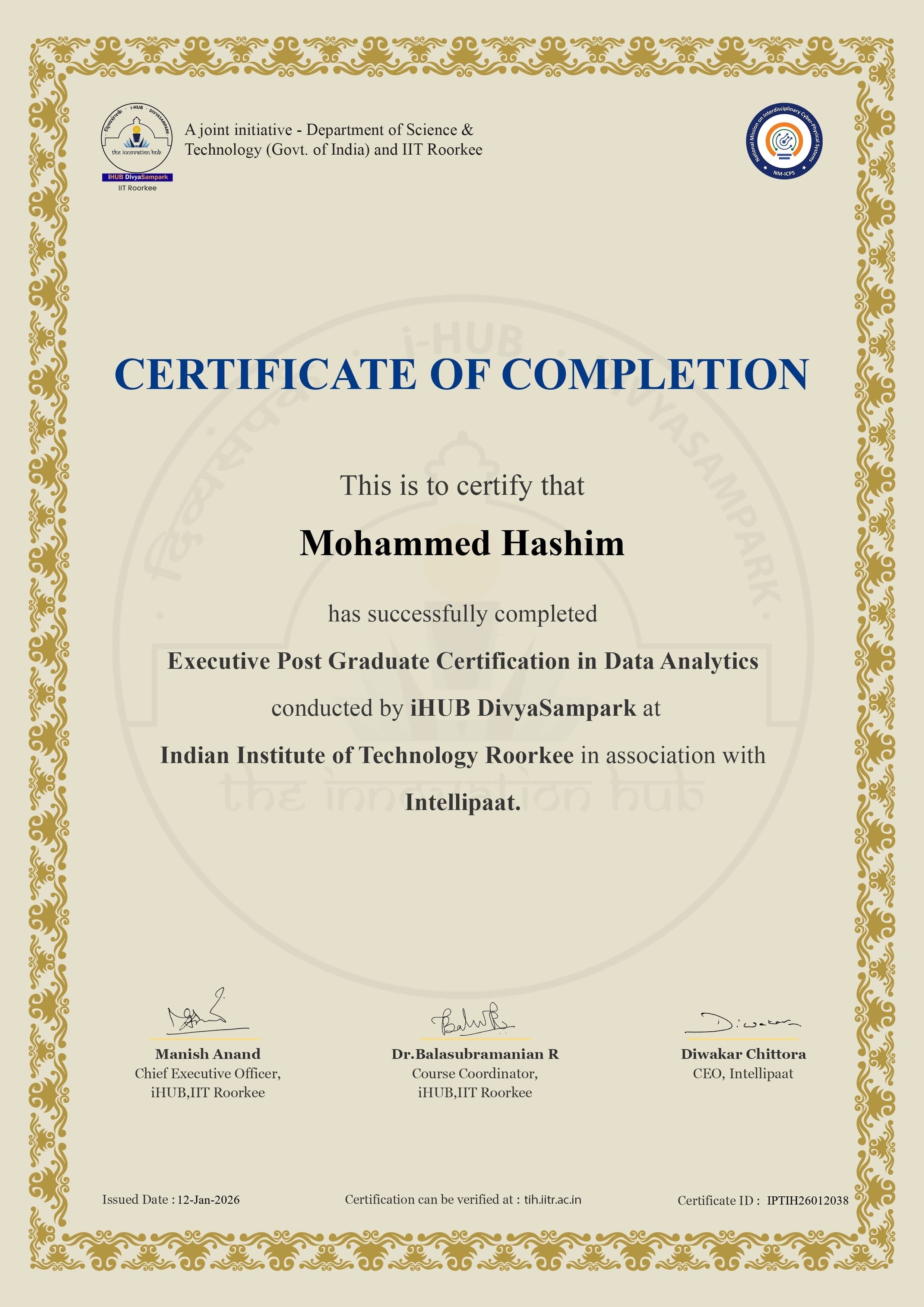 certificate